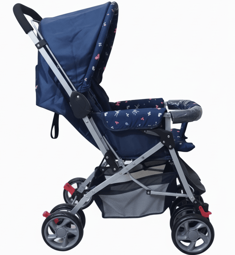 Heavy-Duty Baby Stroller | Premium Comfort & Safety | Durable Pram for Infants & Toddlers | Stylish Butterfly Design | Easy Foldable & Portable